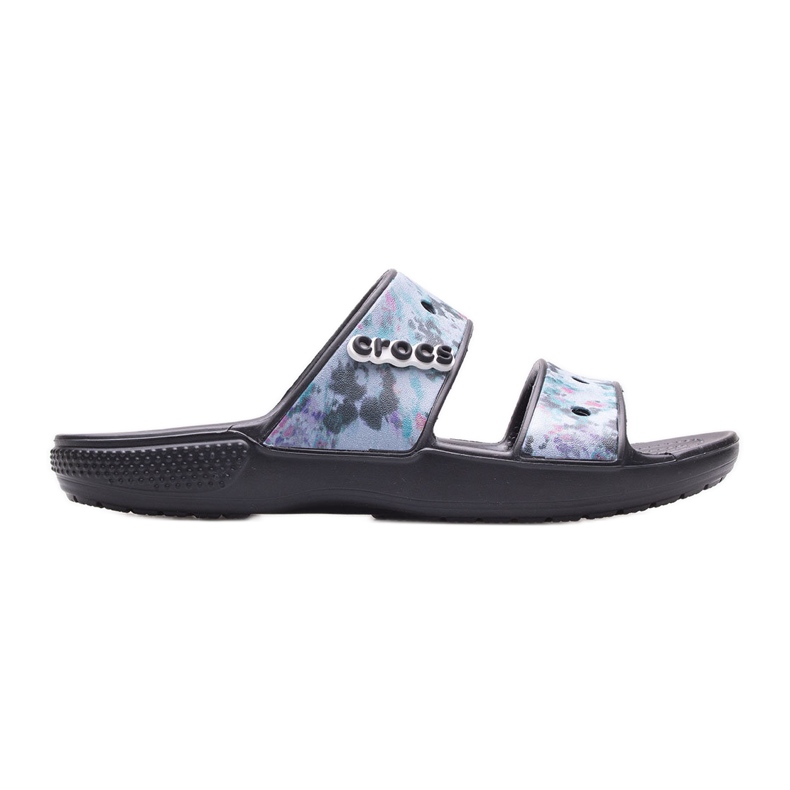 Women's slippers CROCS Classic Tie Dye Graphic 207283-988 black multicolored