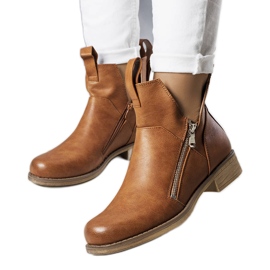 BM Pat brown cut-out ankle boots
