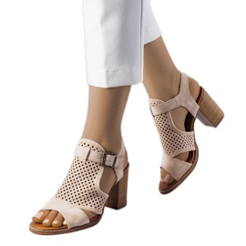Beige openwork sandals from Courtois Beige openwork sandals from Courtois