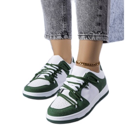 Green sneakers made of mixed materials from Hila white Green sneakers made of mixed materials from Hila white