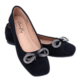 BM Serna Nero bow suede ballet flats black BM Serna Nero bow suede ballet flats black