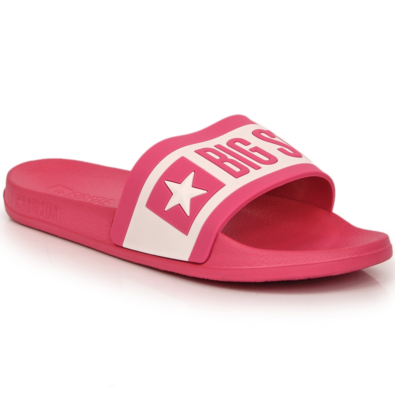 Women's sports slippers fuchsia Big Star LL274741 pink