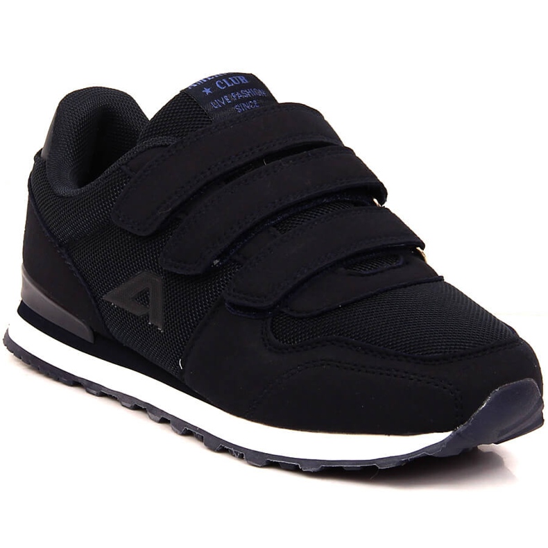 American Club 154/23 navy blue children's sports shoes with velcro black