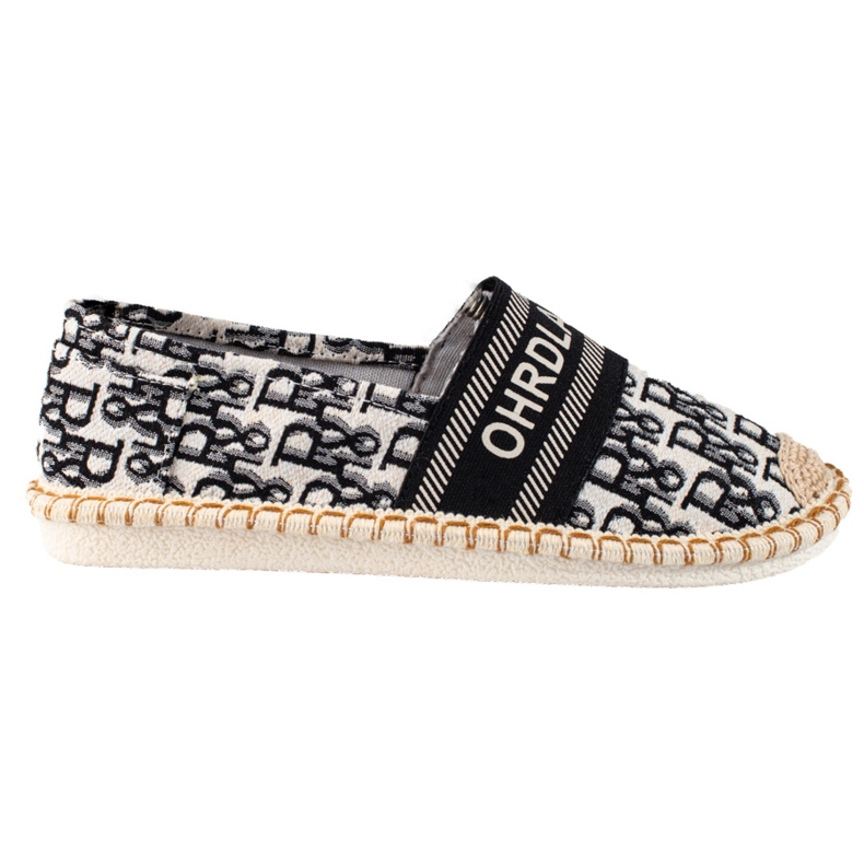 Women's Shelovet black espadrilles with a pattern