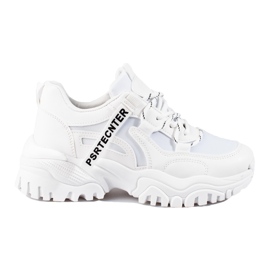 Seastar Shelovet women's white sneakers with a thick sole Seastar Shelovet women's white sneakers with a thick sole
