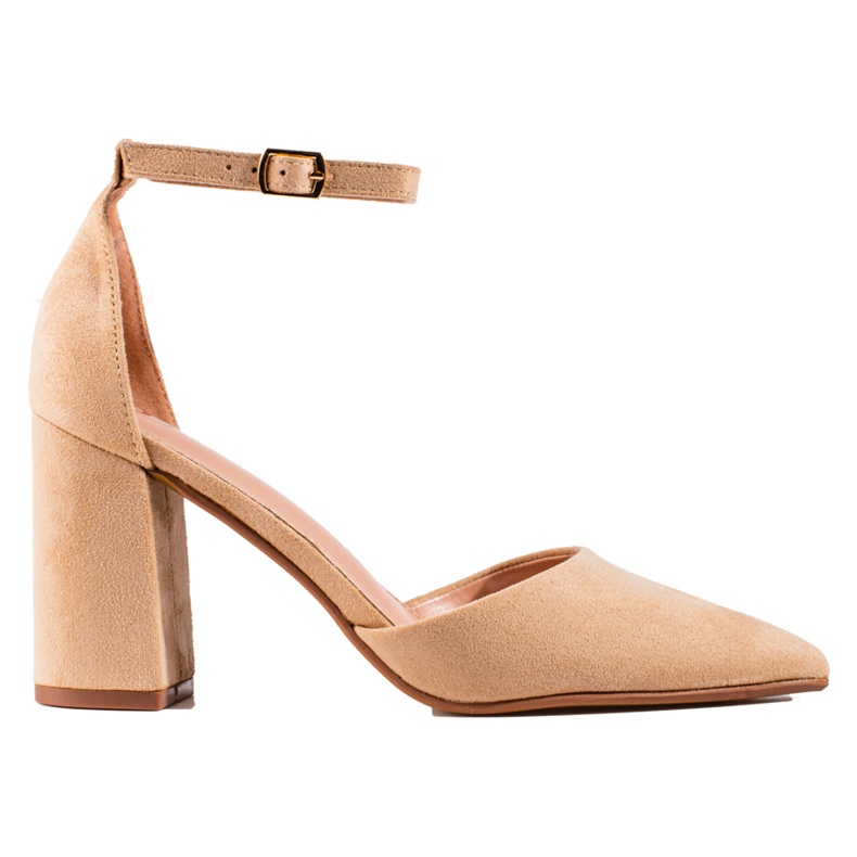 Women's Shelovet suede beige pumps