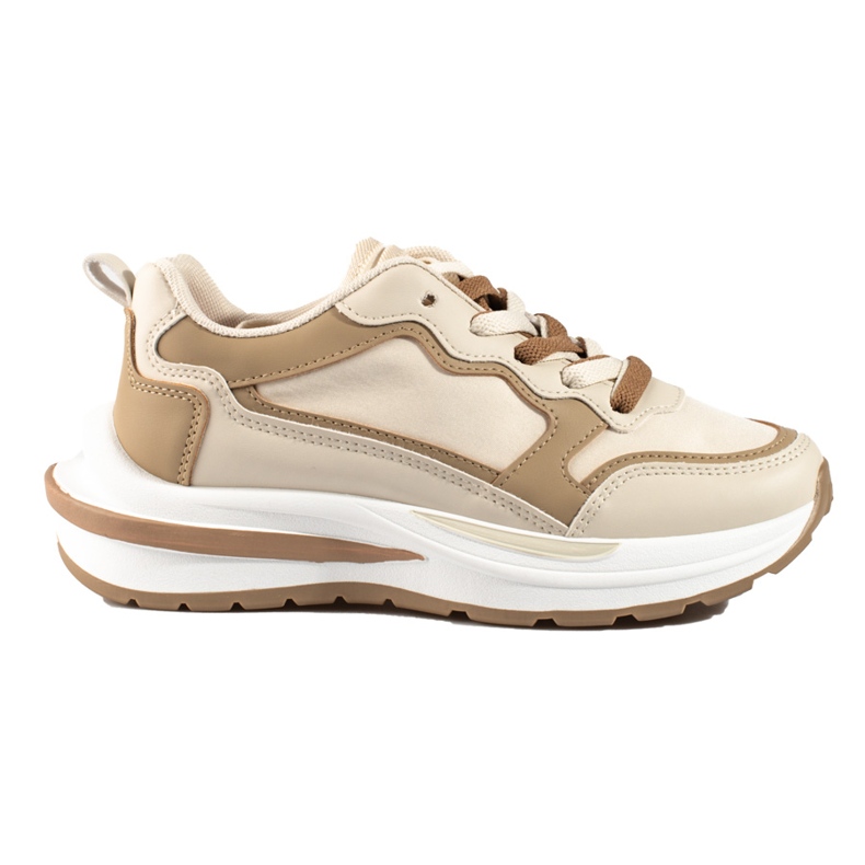 Women's Shelovet beige lace-up sneakers