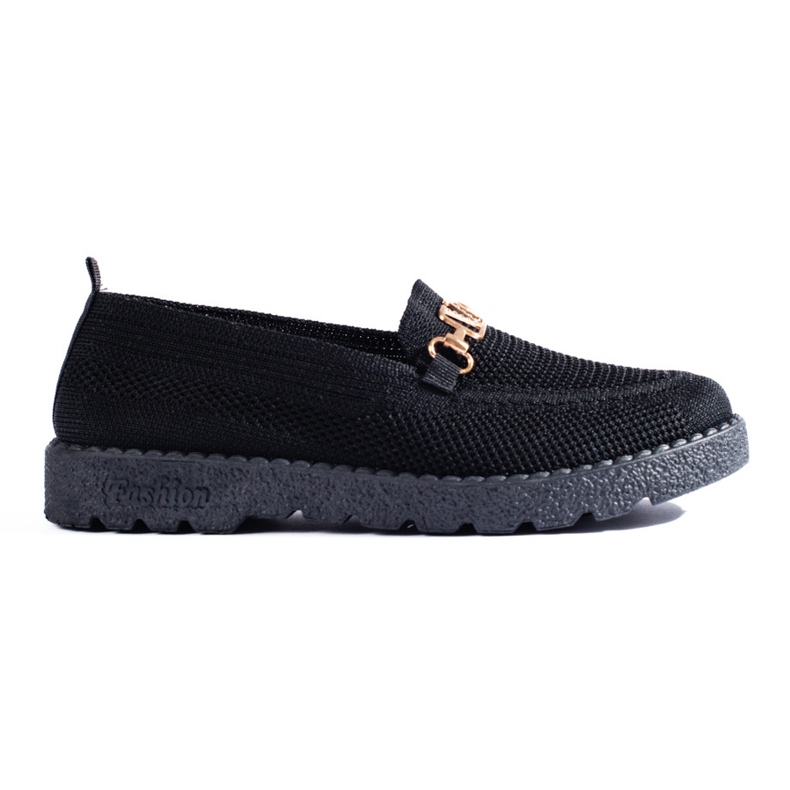 Women's textile moccasins Shelovet black