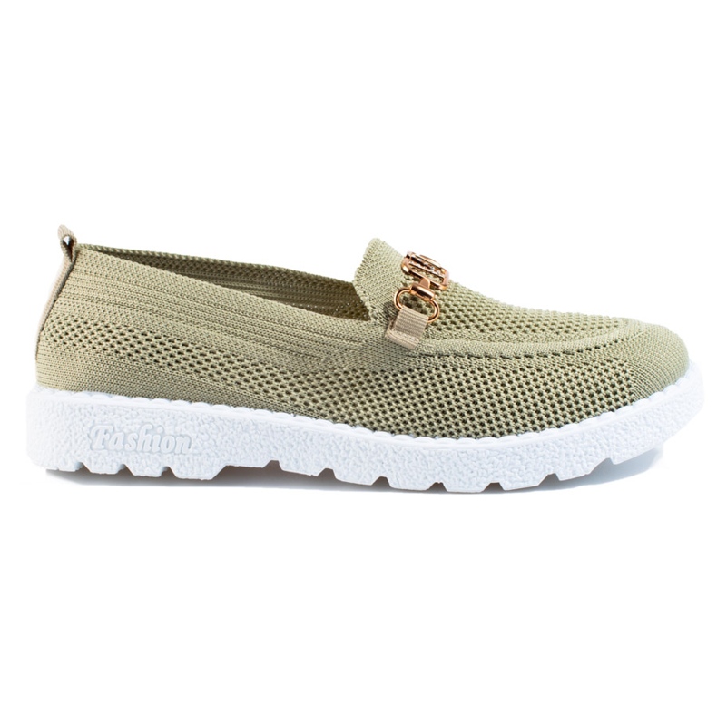 Women's textile moccasins Shelovet olive green