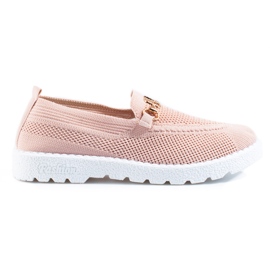 Women's Shelovet powder textile loafers pink Women's Shelovet powder textile loafers pink