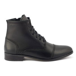 Olivier Men's leather Chelsea boots 287D Św black