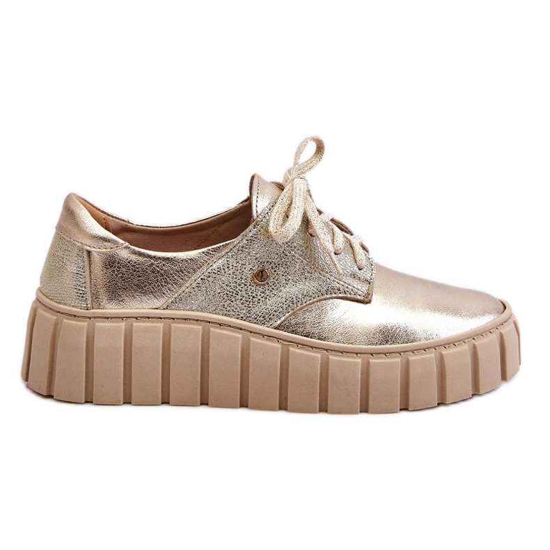 Lemar Leather Shoes On The Golden Hypnosis Platform