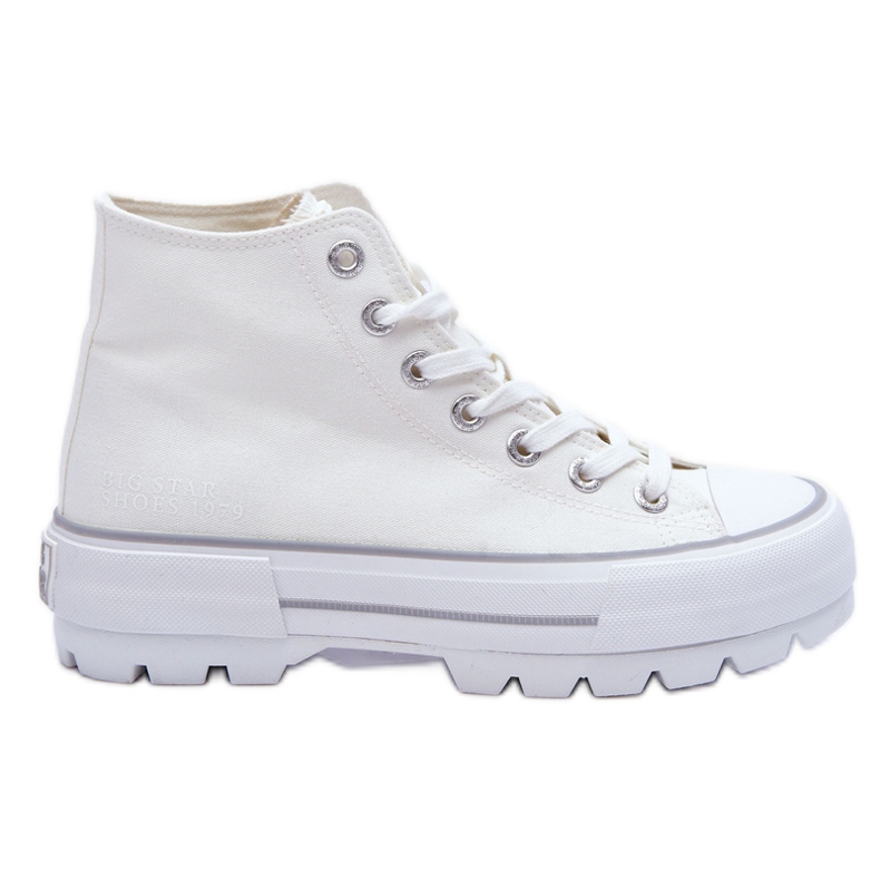 High Textile Platform Sneakers Big Star LL274156 White