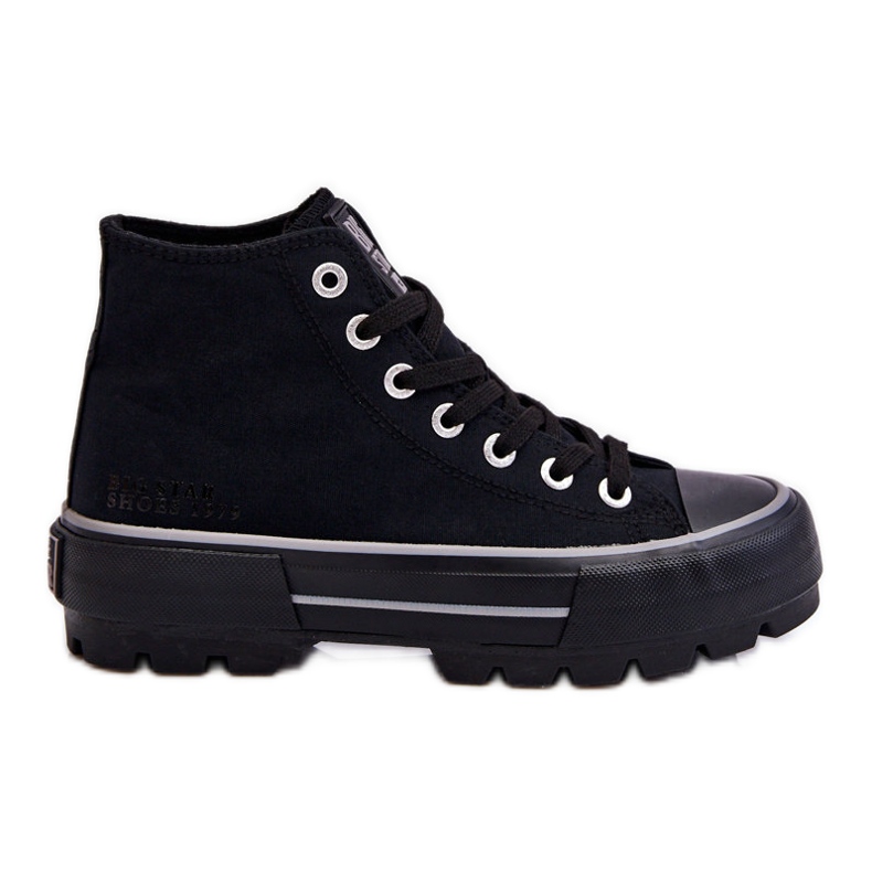 High Textile Platform Sneakers Big Star LL274155 Black