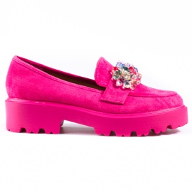 Vinceza pink women's shoes with crystals