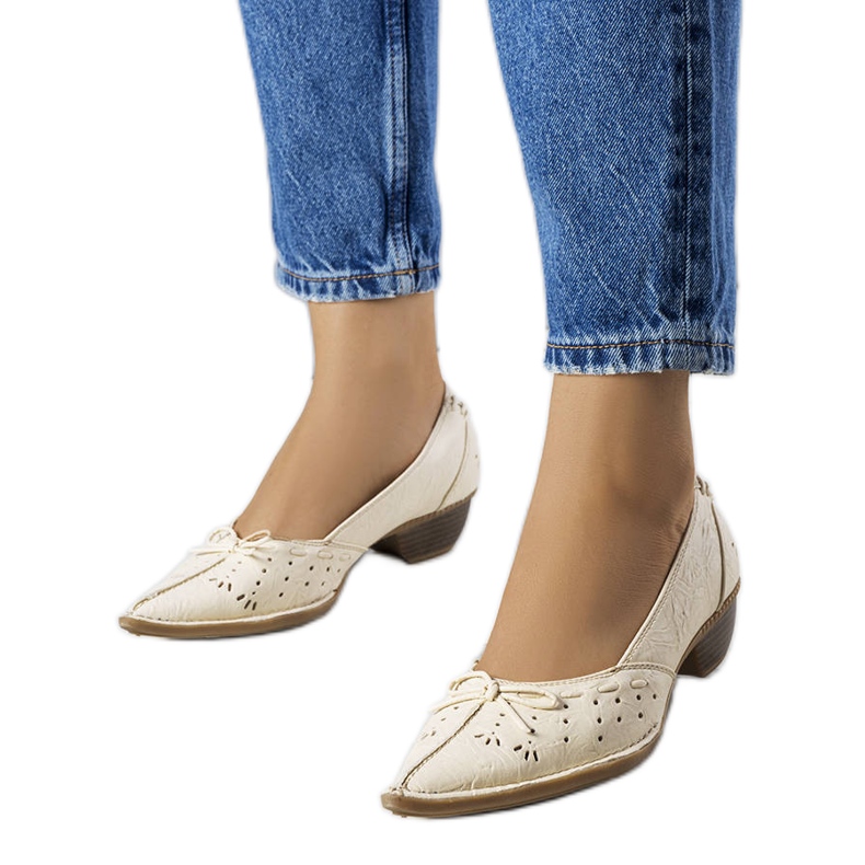 BM Beige openwork ballerinas from Glazko