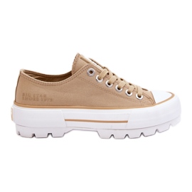 Fabric Platform Sneakers Big Star LL274154 Beige