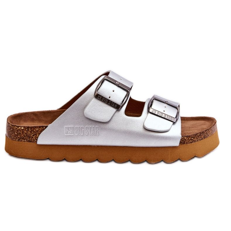 Classic Women's Big Star Slippers LL274476 Silver Classic Women's Big Star Slippers LL274476 Silver