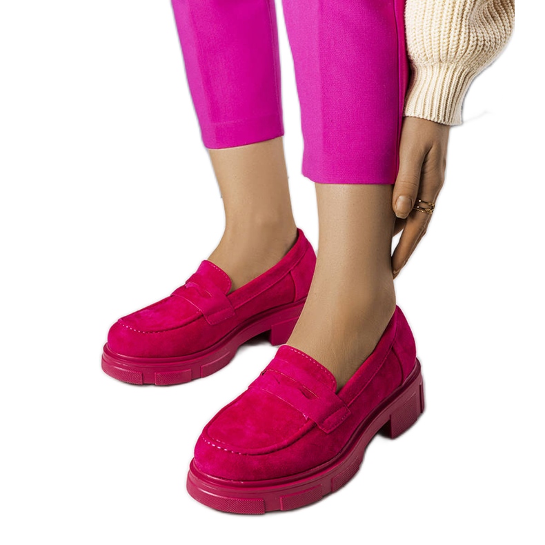 Pink eco-suede shoes from Alacoque Pink eco-suede shoes from Alacoque