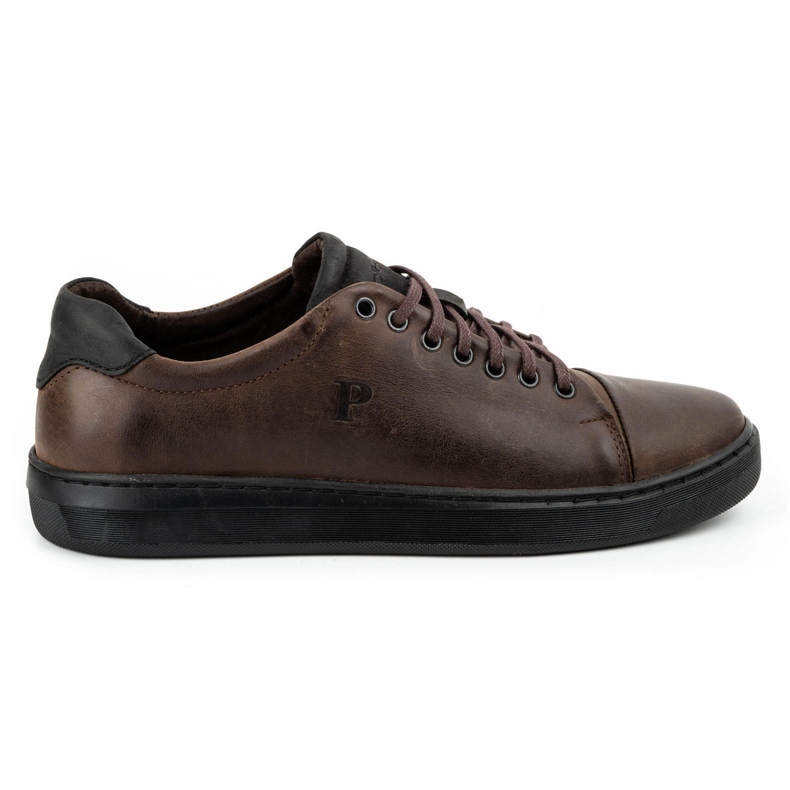 Polbut Leather men's shoes 2109 brown