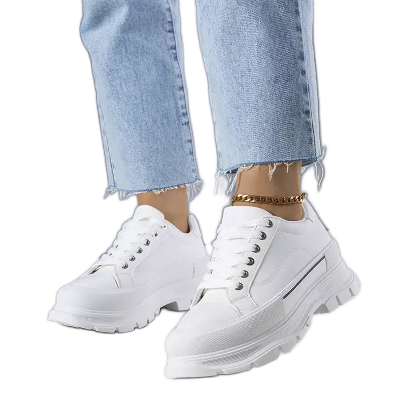 BM Kari white high platform sneakers