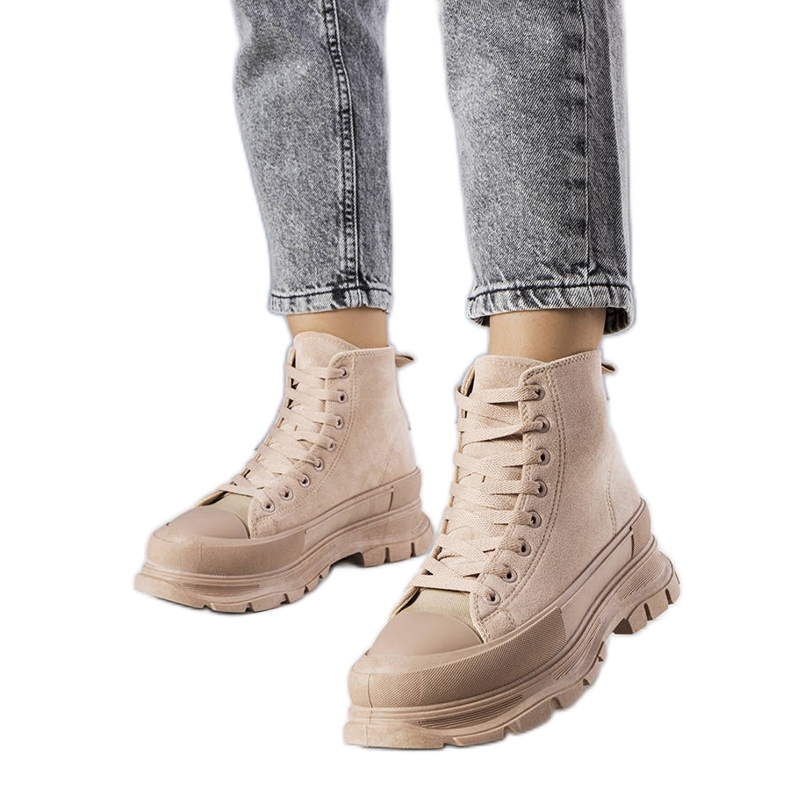 BM Dark beige platform sneakers from Gertrude