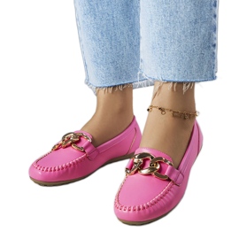 Norma pink loafers with chain