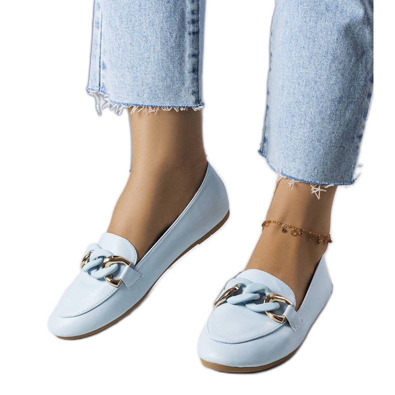 PA1 Blue chain loafers from Mamie