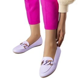 Purple chain loafers from Mamie