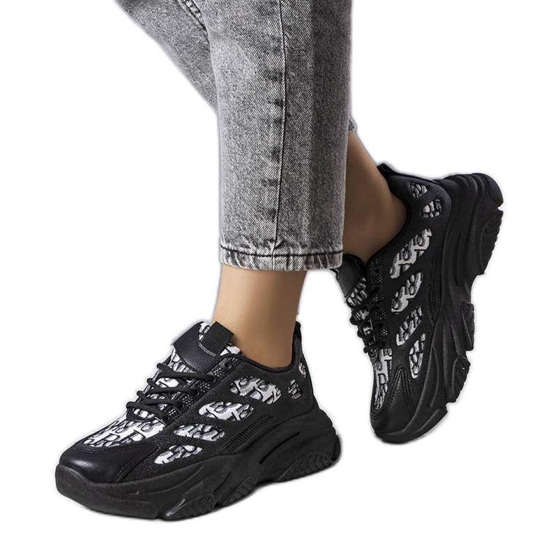 PA1 Black sneakers decorated with Kara print