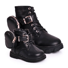 Winter girlish boots with a black handbag Winter girlish boots with a black handbag