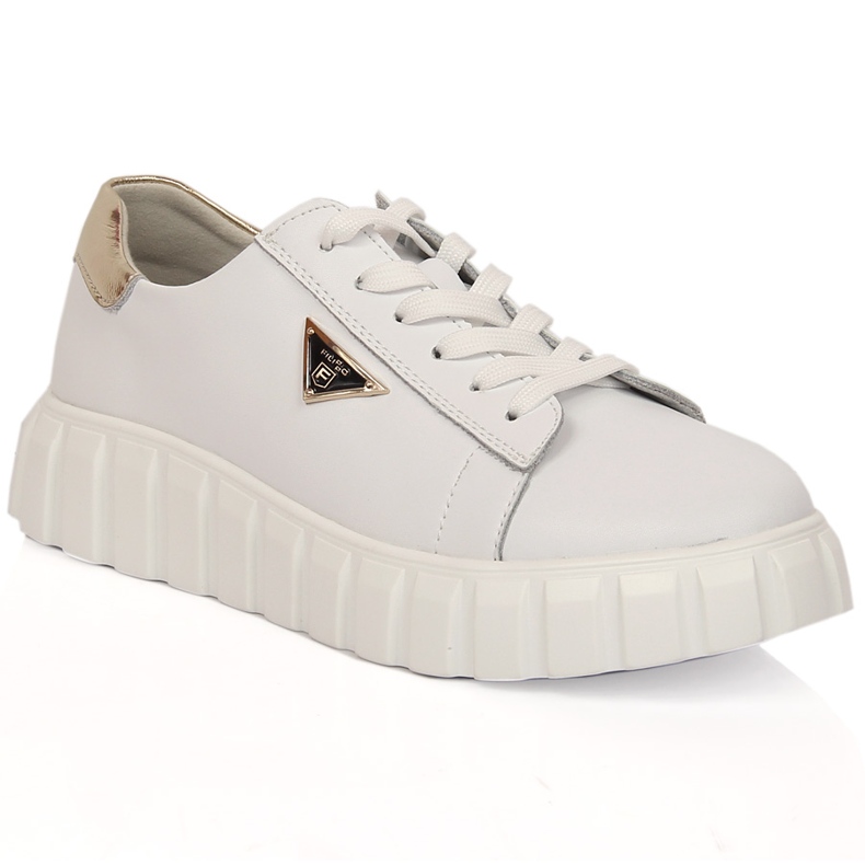Women's leather shoes on the platform white Filippo DP4138/23