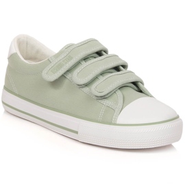 Women's sneakers with Velcro green Big Star LL274A202