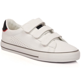 Sneakers made of ecological leather with Velcro white Big Star LL274A207