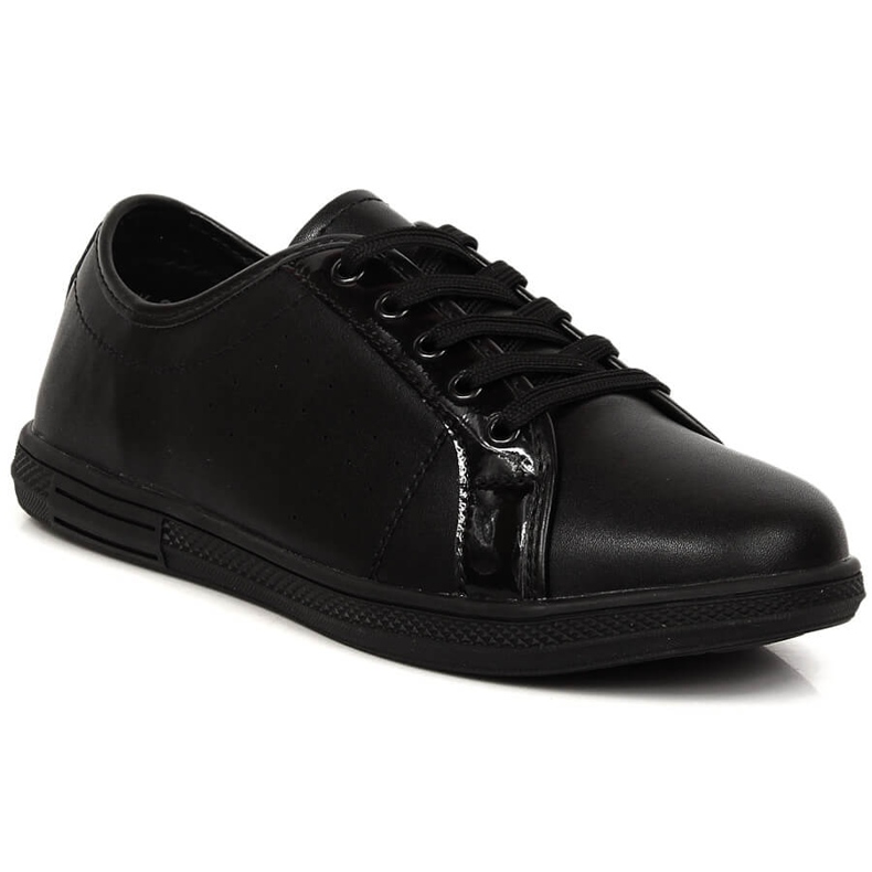 Women's black leather sports shoes Filippo DP3508/23