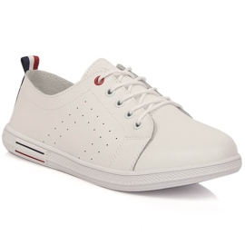 Women's leather openwork white Filippo DP3508/23 shoes