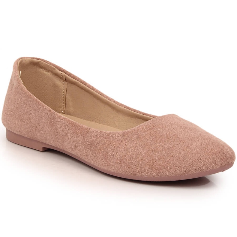 Women's suede ballerinas dirty pink eVento 1031 Women's suede ballerinas dirty pink eVento 1031