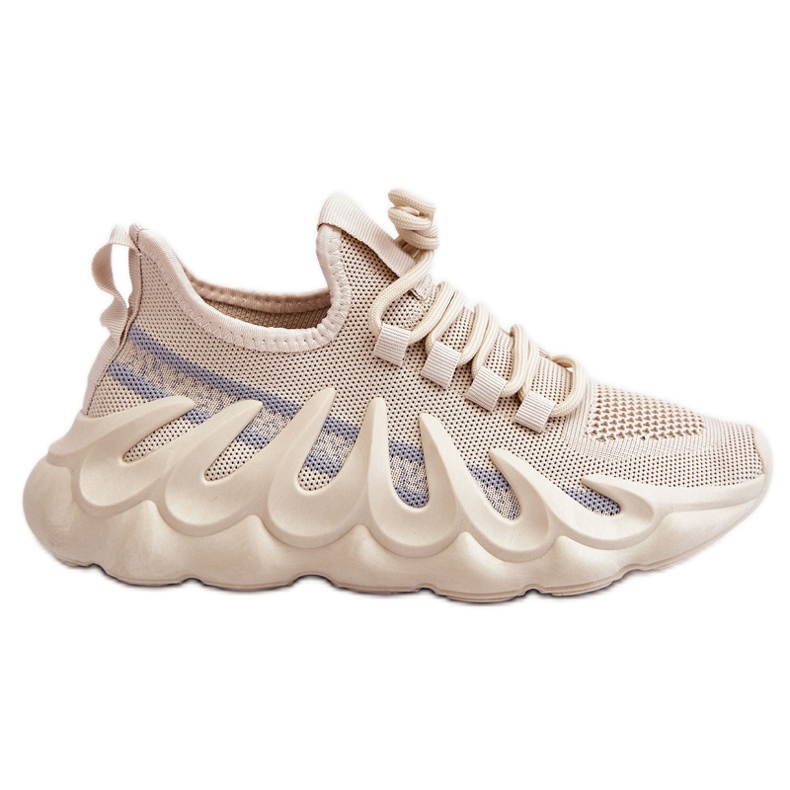 PG1 Women's Fashionable Sock Sneakers Beige Daxo