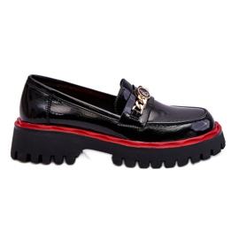 S.Barski Lacquered Platform Loafers Black Ronin