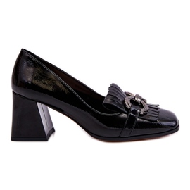 S.Barski Mercy Black Patent Leather Comfortable Pumps