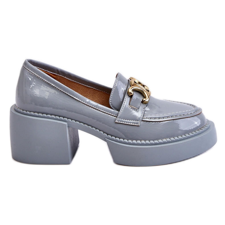 S.Barski Fashionable Pumps With Chunky Heels Light Blue Imani S.Barski Fashionable Pumps With Chunky Heels Light Blue Imani