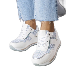 White sneakers with decorative Krystal inserts White sneakers with decorative Krystal inserts