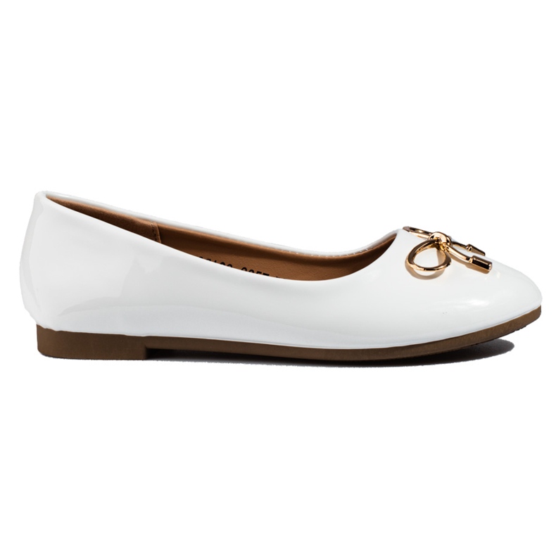 Vinceza Shelovet girl's ballet flats lacquered white Vinceza Shelovet girl's ballet flats lacquered white