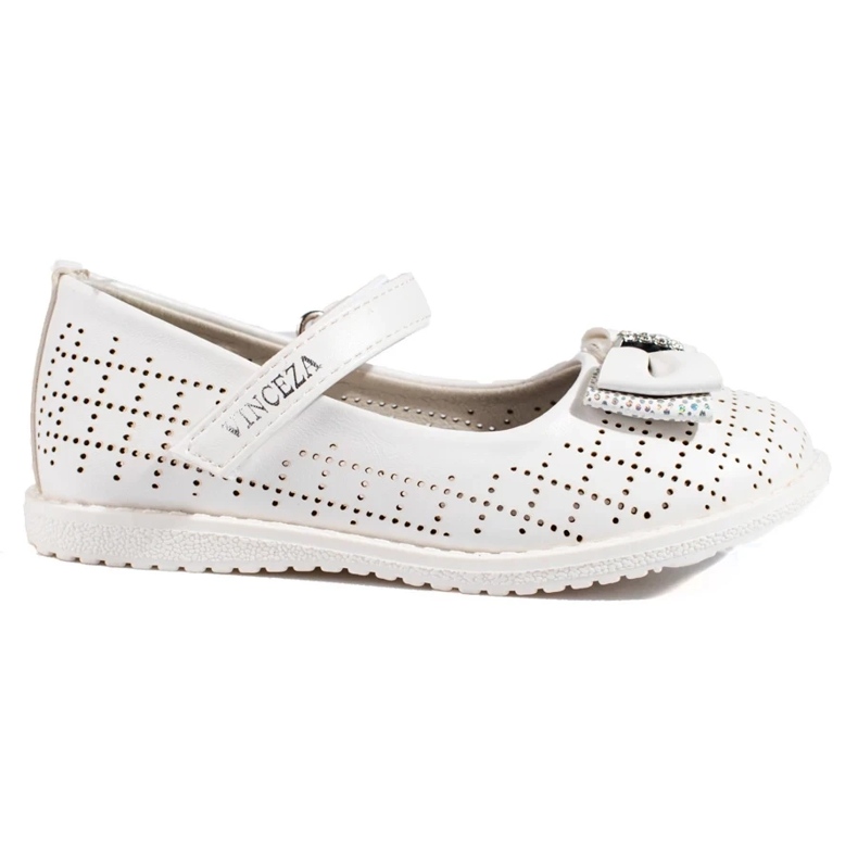 Girls openwork ballerinas Vinceza white