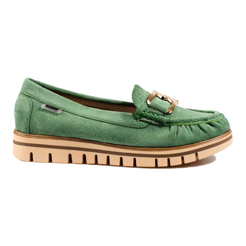 SHELOVET Women's green Shelobvet suede loafers