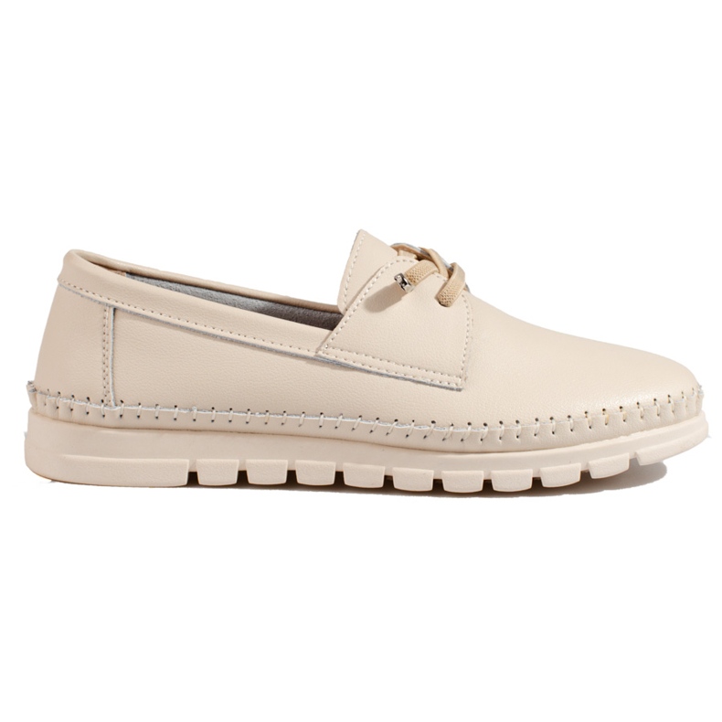 Vinceza beige leather shoes