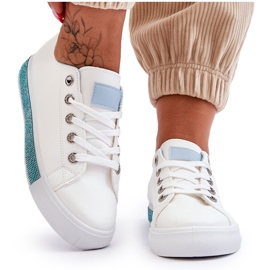 Low Women's Sneakers With White And Blue Demira Jets
