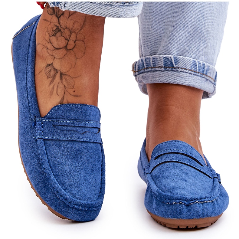 FC3 Women's Classic Suede Loafers Blue Ivana FC3 Women's Classic Suede Loafers Blue Ivana