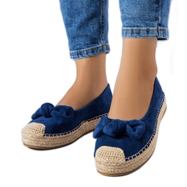 Navy espadrilles with a bow from Dorothée blue