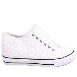 PA1 Glitter wedge sneakers Marble White